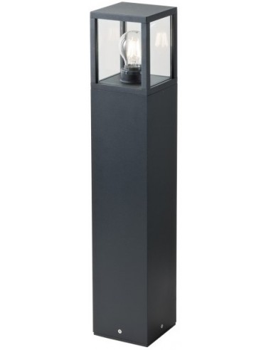 Se VITRA Bedlampe i aluminium og glas H65 cm 1 x E27 - Mat sort hos Lepong.dk