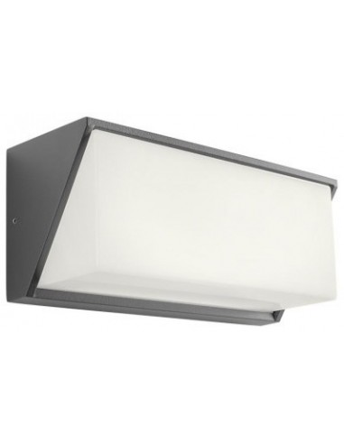 Billede af SPECTRA Væglampe i aluminium B25 cm 1 x 17W SMD LED - Mat mørkegrå