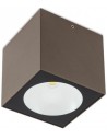 TEKO Påbygningsspot i aluminium 9,1 x 9,1 cm 1 x 6W COB LED - Mat mørkebrun