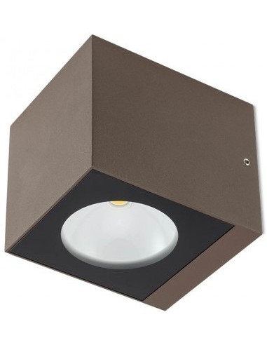 Se TEKO Væglampe i aluminium H9,1 cm 1 x 6W COB LED - Mat mørkebrun hos Lepong.dk