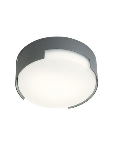 Se SKOR Loftlampe i aluminium og polycarbonat Ø15 cm 1 x 12W SMD LED - Mat mørkegrå hos Lepong.dk