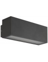 PLANIT Up-Down Væglampe i aluminium og glas B18 cm 1 x 10W SMD LED - Mat mørkegrå