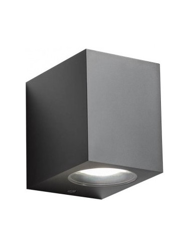 Se PUNTA Væglampe i aluminium og polycarbonat H9 cm 1 x GU10 - Mat mørkegrå hos Lepong.dk