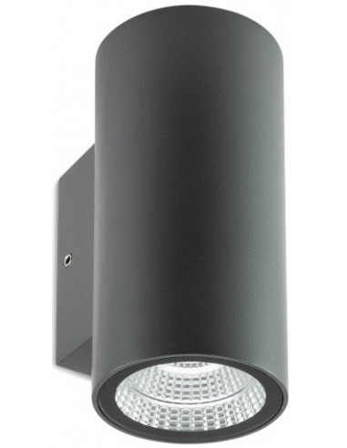 Billede af RAM Up-Down Væglampe i aluminium og glas H12,8 cm 2 x 3W COB LED - Mat mørkegrå