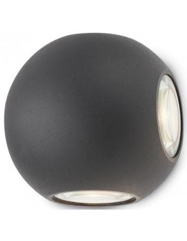 Se MILESTONE Væglampe i aluminium B10 cm 4 x 2W CREE LED - Mat mørkegrå hos Lepong.dk
