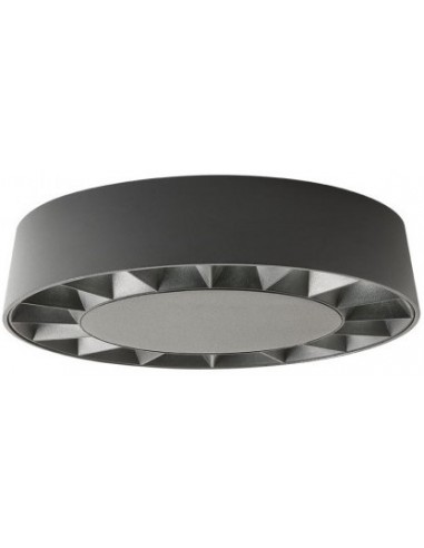 Billede af OKU Loftlampe i aluminium og polycarbonat Ø17,6 cm 1 x 14W SMD LED - Mat mørkegrå