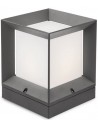 LANDMARK Halvmurslampe i aluminium og polycarbonat H27 cm 1 x E27 - Mat mørkegrå