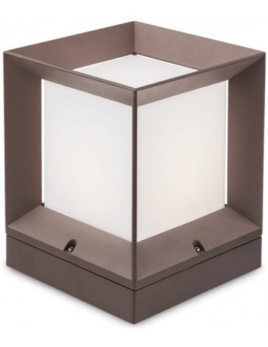 Billede af LANDMARK Halvmurslampe i aluminium og polycarbonat H27 cm 1 x E27 - Mat mørkebrun