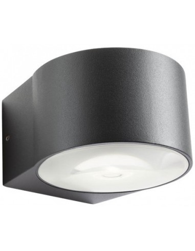 Billede af LOG Up-Down Væglampe i aluminium og glas B10,7 cm 2 x 6W COB LED - Mat mørkegrå