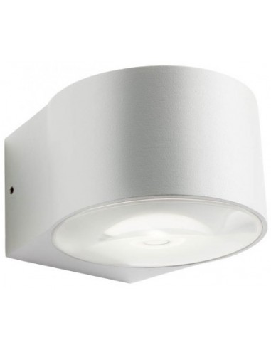 Se LOG Up-Down Væglampe i aluminium og glas B10,7 cm 2 x 6W COB LED - Mat hvid hos Lepong.dk