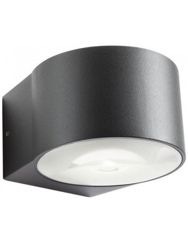 Se LOG Væglampe i aluminium og glas B10,7 cm 1 x 6W COB LED - Mat mørkegrå hos Lepong.dk