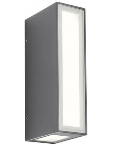 IVAR Up-Down Væglampe i aluminium og glas H16,5 cm 1 x 8W SMD LED - Mat mørkegrå