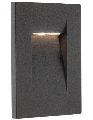 Billede af INNER Væglampe til indbygning B7,5 cm 1 x 3W CREE LED - Mat mørkegrå