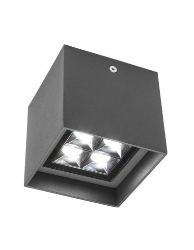 Billede af HUB Påbygningsspot i aluminium 10 x 10 cm 1 x 12W CREE LED - Mat mørkegrå