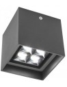 HUB Påbygningsspot i aluminium 10 x 10 cm 1 x 12W CREE LED - Mat mørkegrå