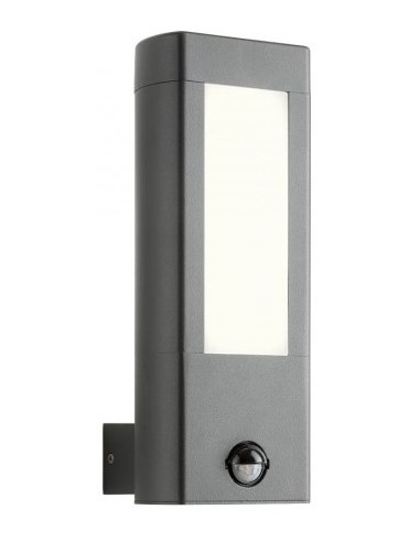 Billede af DOLMEN Væglampe med sensor i aluminium og polycarbonat H28 cm 1 x 10W SMD LED - Mat mørkegrå