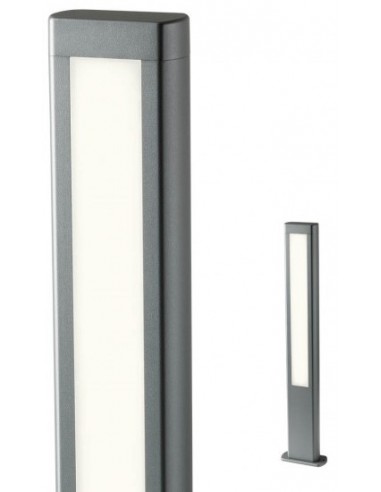 Se DOLMEN Bedlampe i aluminium og polycarbonat H80 cm 1 x 13W SMD LED - Mat mørkegrå hos Lepong.dk