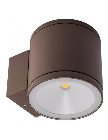 Se ETA Væglampe i aluminium og glas H8,6 cm 1 x 6W COB LED - Mat mørkebrun hos Lepong.dk