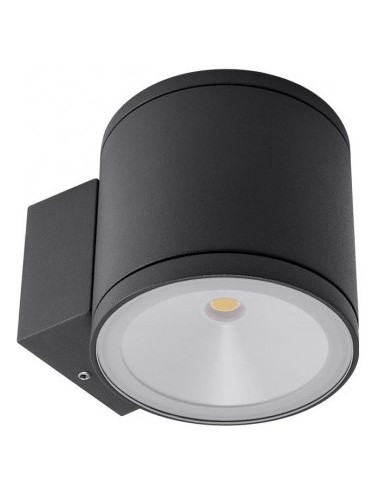 Se ETA Væglampe i aluminium og glas H8,6 cm 1 x 6W COB LED - Mat mørkegrå hos Lepong.dk