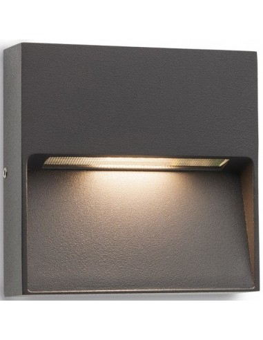 Se EVEN Væglampe i aluminium B10 cm 1 x 3W SMD LED - Mat mørkegrå hos Lepong.dk