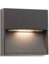 EVEN Væglampe i aluminium B10 cm 1 x 3W SMD LED - Mat mørkegrå