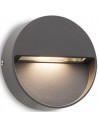 EVEN Væglampe i aluminium Ø10 cm 1 x 3W SMD LED - Mat mørkegrå