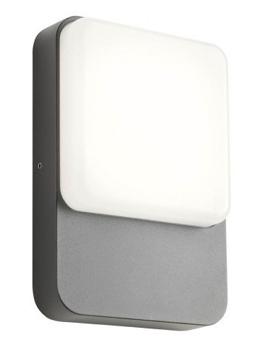 Billede af COLIN Væglampe i aluminium og polycarbonat H20,6 cm 1 x 9W SMD LED - Mat mørkegrå