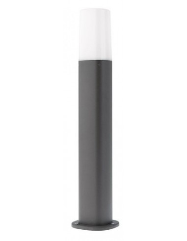 Se CRAYON Bedlampe i aluminium og polycarbonat H50 cm 1 x E27 - Mat mørkegrå hos Lepong.dk