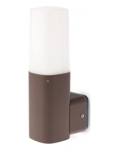 Billede af CRAYON Væglampe i aluminium og polycarbonat H25 cm 1 x E27 - Mat mørkebrun