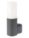 CRAYON Væglampe i aluminium og polycarbonat H25 cm 1 x E27 - Mat mørkegrå
