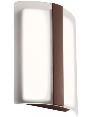 Se BREDA Væglampe i aluminium og glas H28,6 cm 1 x 12W SMD LED - Mat mørkebrun hos Lepong.dk