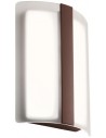 BREDA Væglampe i aluminium og glas H28,6 cm 1 x 12W SMD LED - Mat mørkebrun