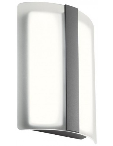 Se BREDA Væglampe i aluminium og glas H28,6 cm 1 x 12W SMD LED - Mat mørkegrå hos Lepong.dk