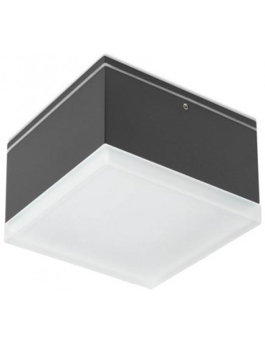 Billede af AKRON Påbygningsspot i aluminium 10,8 x 10,8 cm 1 x 9W SMD LED - Mat mørkegrå
