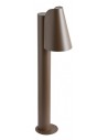 ALVAR Bedlampe i aluminium og glas H80 cm 1 x E27 - Mat mørkebrun