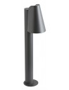 ALVAR Bedlampe i aluminium og glas H80 cm 1 x E27 - Mat mørkegrå