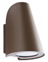 ALVAR Væglampe i aluminium og glas H17,7 cm 1 x GU10 - Mat mørkebrun
