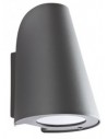 ALVAR Væglampe i aluminium og glas H17,7 cm 1 x GU10 - Mat mørkegrå