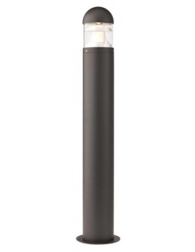 Se ARGO Bedlampe i aluminium og polycarbonat H90 cm 1 x E27 - Mat mørkegrå hos Lepong.dk