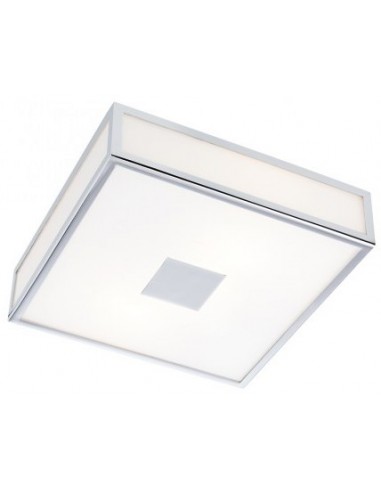 Billede af EGO Badeværelseslampe i metal og glas 28 x 28 cm 1 x 20W SMD LED - Krom/Hvid