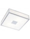 EGO Badeværelseslampe i metal og glas 28 x 28 cm 1 x 20W SMD LED - Krom/Hvid