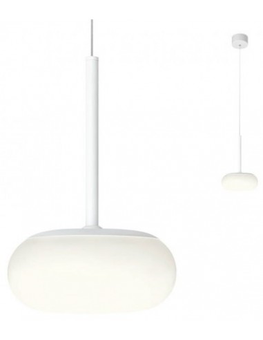 Se UBIS Loftlampe i aluminium og akryl Ø20 cm 1 x 15W SMD LED - Mat hvid hos Lepong.dk