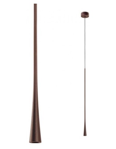 Se ITO Loftlampe i aluminium Ø3,2 cm 1 x 7W SMD LED - Mat kaffebrun hos Lepong.dk