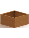 Miami højbed med bund H60 x B80 x D80 cm i corten stål
