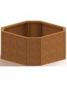 Boston højbed uden bund H50 x B78,3 x D78,3 cm i corten stål