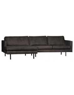 Sofa med venstrevendt chaiselong i ægte læder B300 cm - Vintage cognac 2