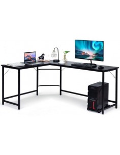 Hjørneskrivebord i metal og...