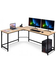 Hjørneskrivebord i metal og...