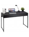 Skrivebord i metal og møbelplade H76 x B112 cm - Sort