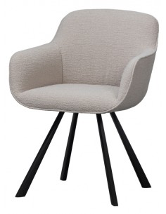 Spisebordsstol beige armlæn